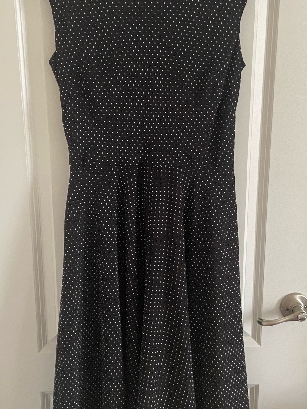 Lauren Ralph Lauren 100% Silk Polka Dot Midi Dress 8